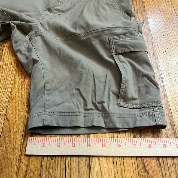 Prana Shorts Mens 30 X10 Zion Belted Cargo Tan Beige Hiking Nylon - Picture 11 of 11